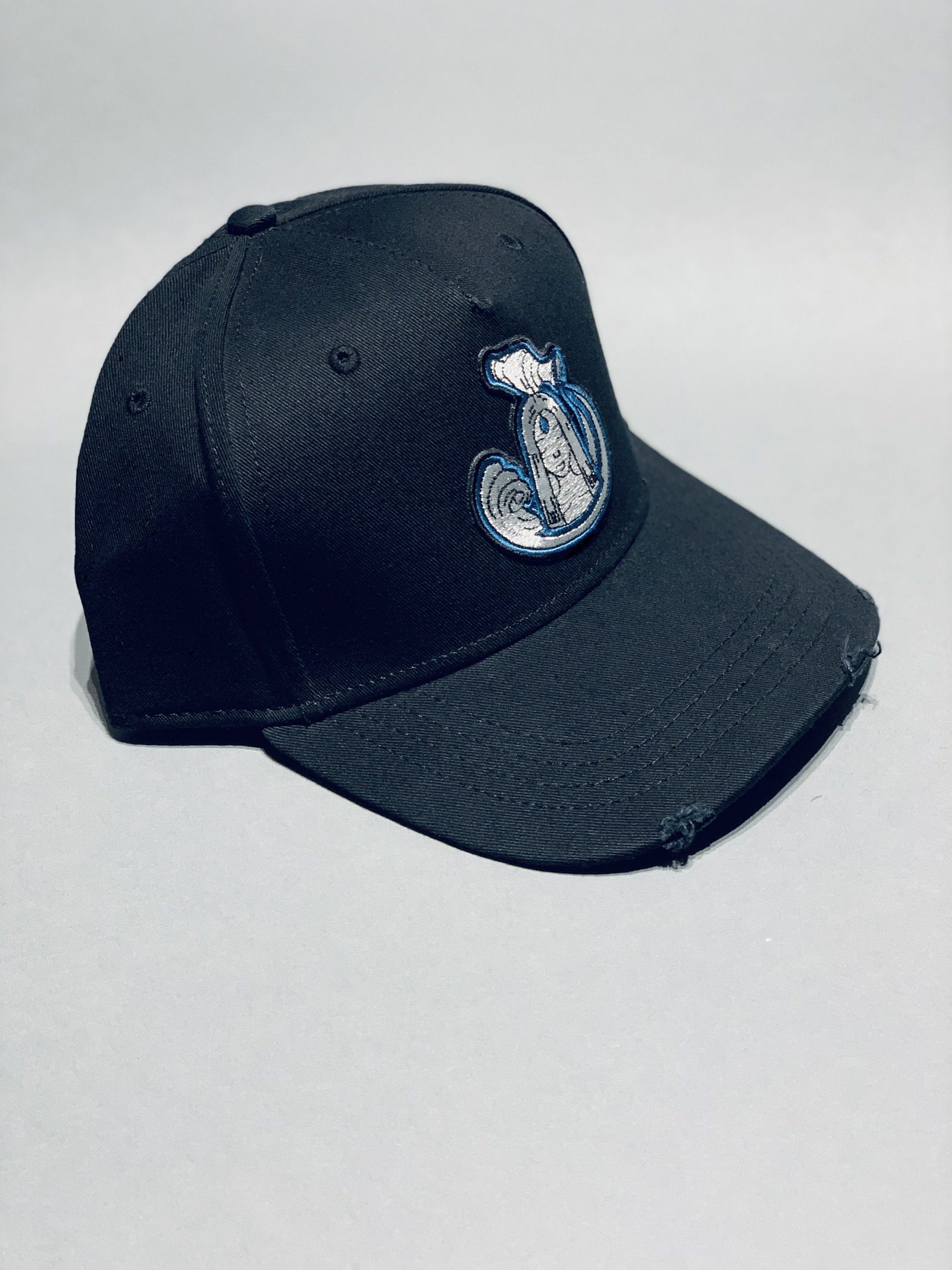 Aquarius Ripped Black Cap - Image 2
