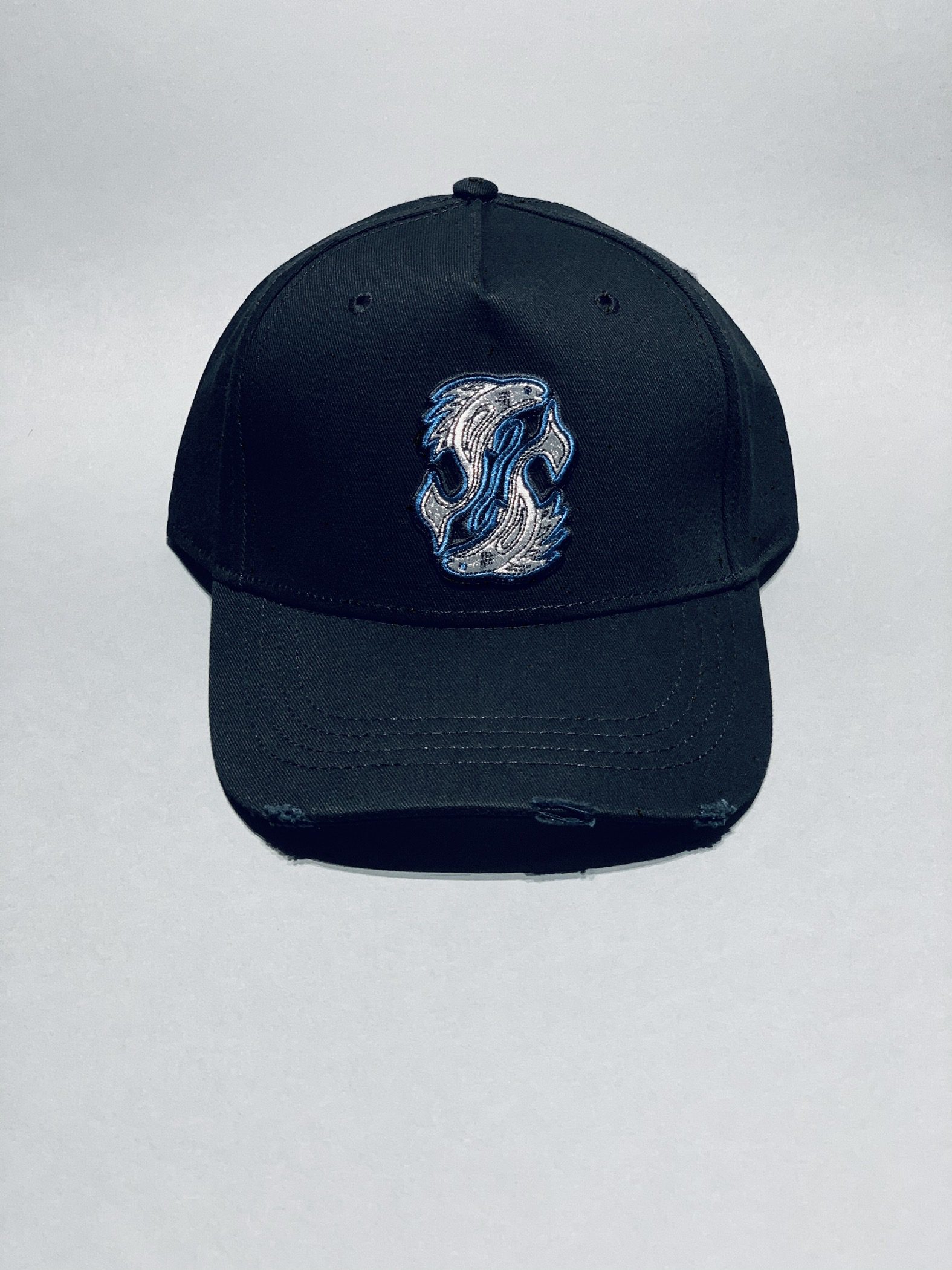Pisces Ripped Black Cap