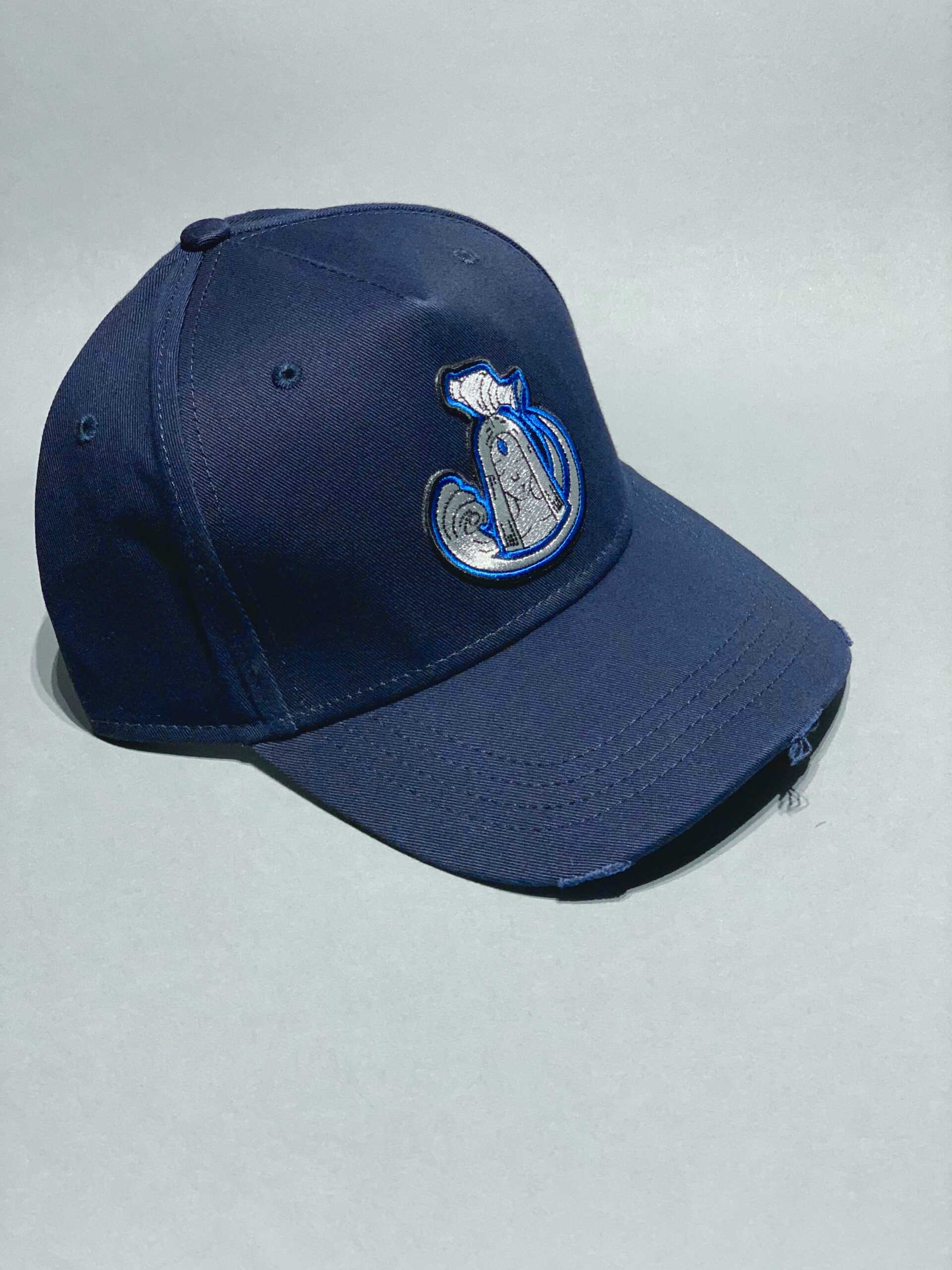 Aquarius Ripped Navy Cap - Image 2