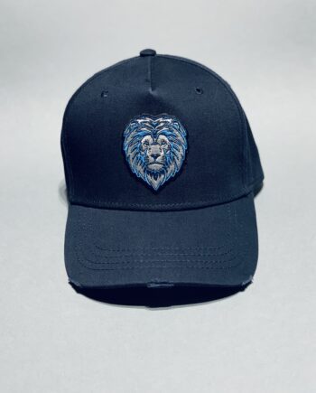 J KING RIPPED NAVY BASEBALL CAP
