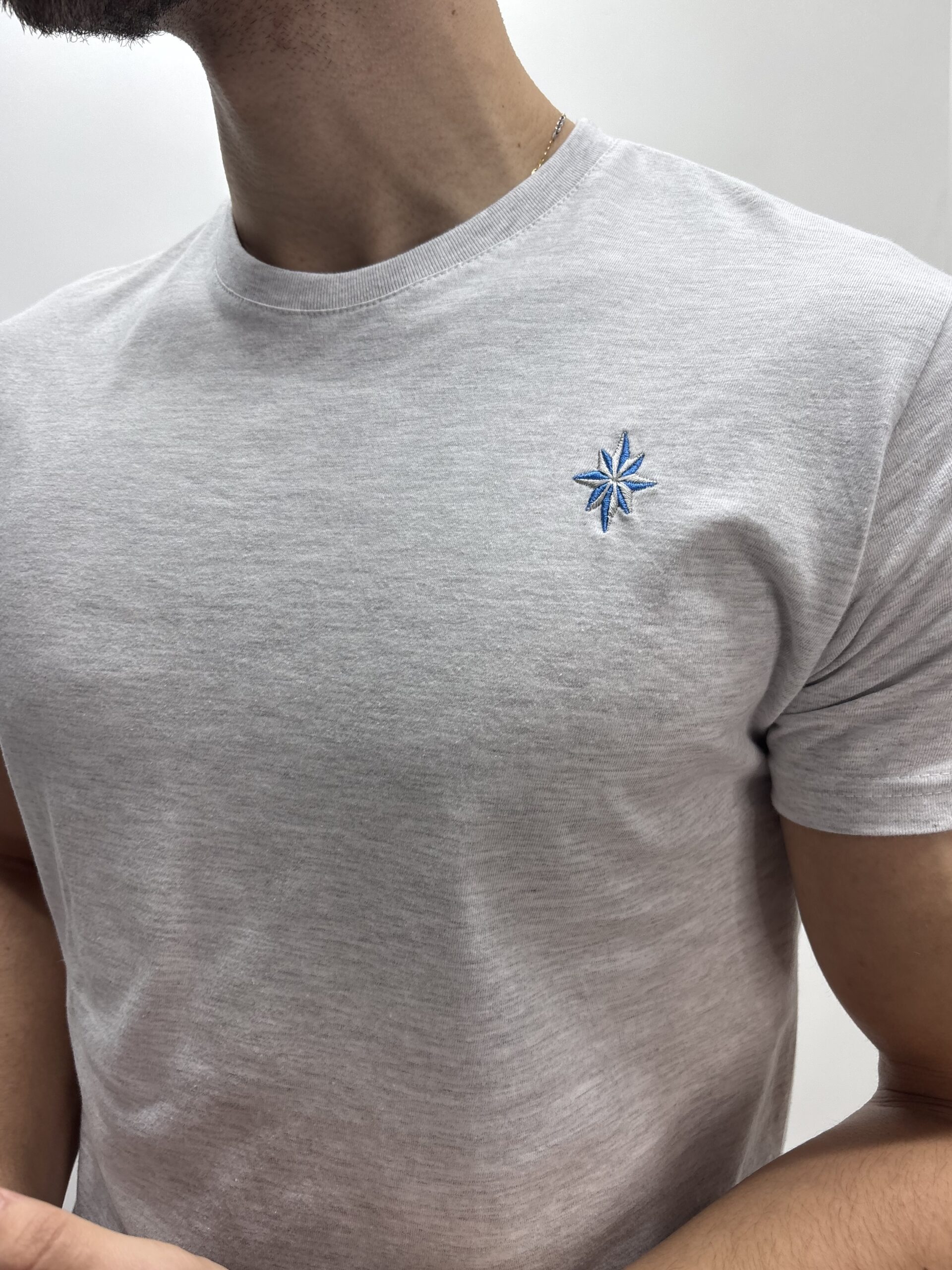 Grey Round Neck T-Shirt - Image 5