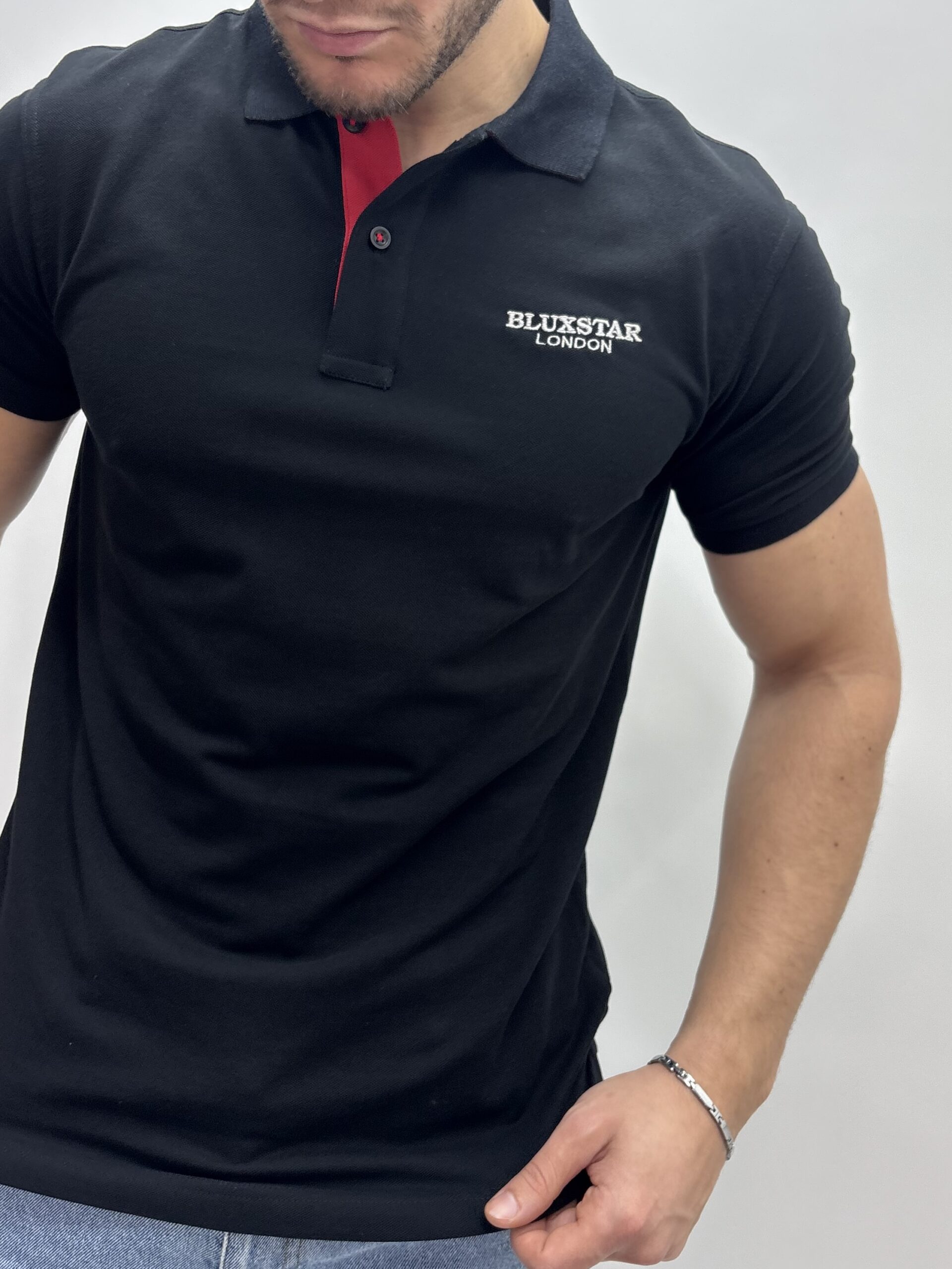 Red London Contrast Polo - Image 4