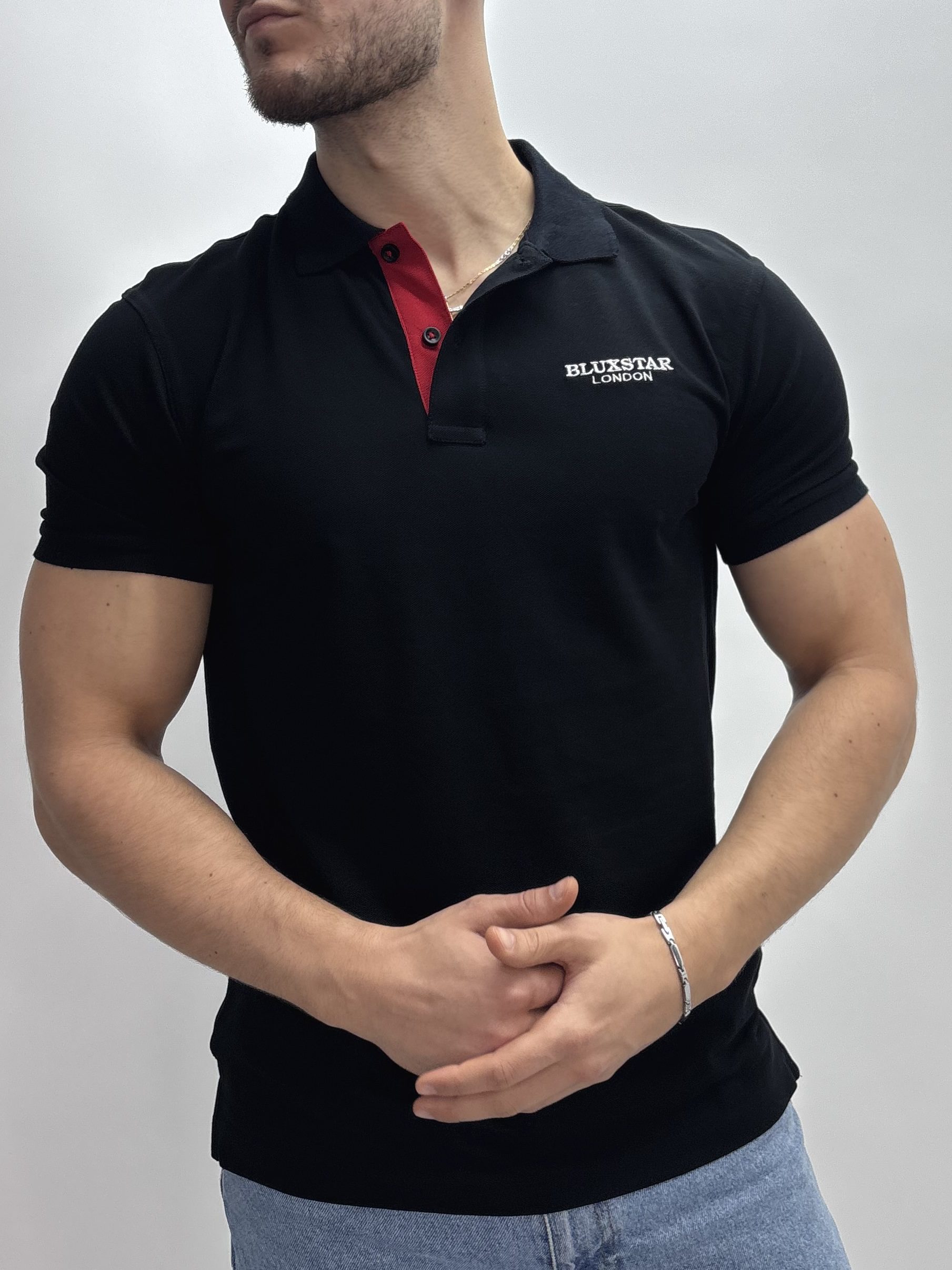 Red London Contrast Polo