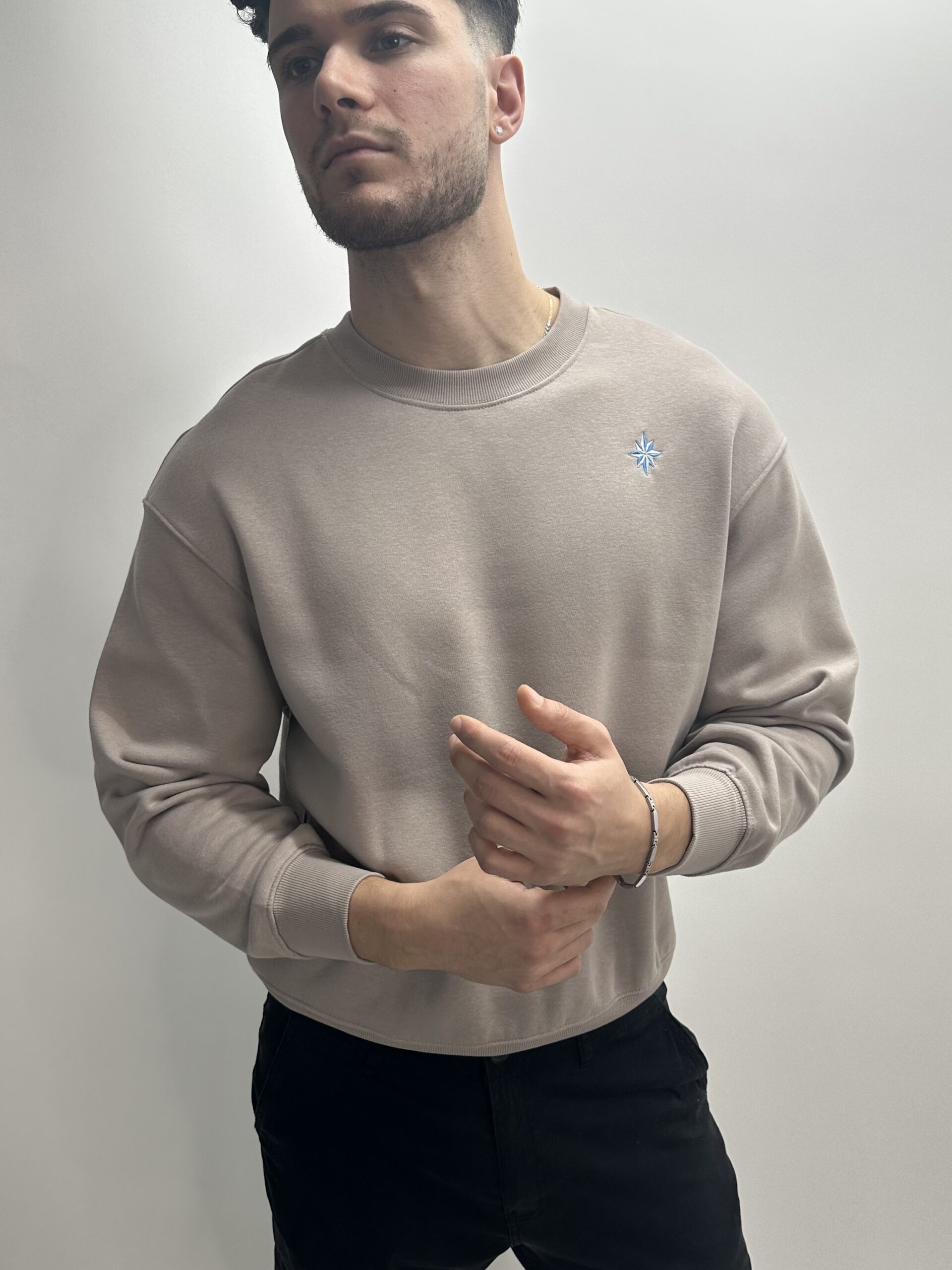 Desert Brown Crewneck Sweater - Image 3