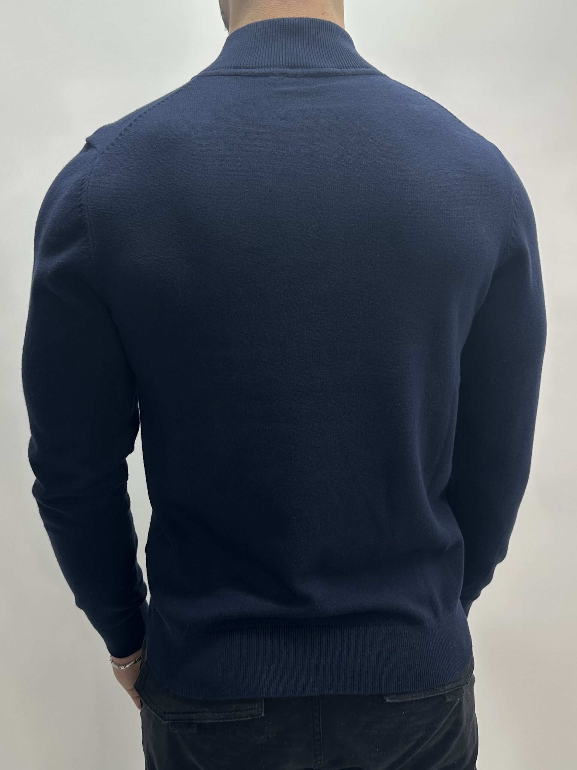 Navy Zip-Neck Sweater - Image 7