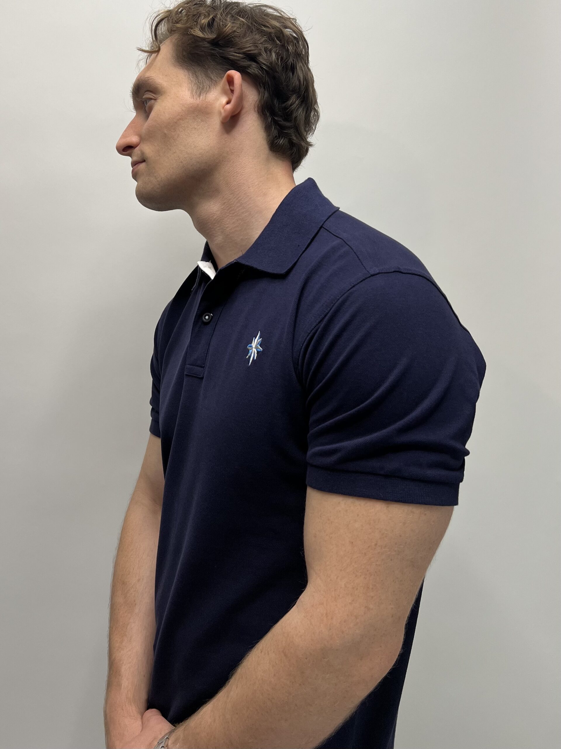 Navy Contrast Polo - Image 6